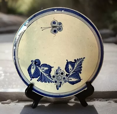 Buy TONALA Mexican Pottery 9.5  TRIVET Or SERVER Signed CAT Blue Floral & Butterfly • 11.18£