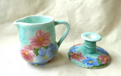 Buy Vintage E Radford Hand Painted Studio Pottery Jug 9cm High-candlestick 11cm Wide • 7.95£