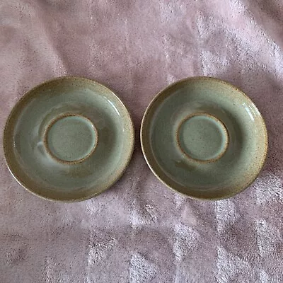 Buy Two Green Denby Saucers Only • 6.99£