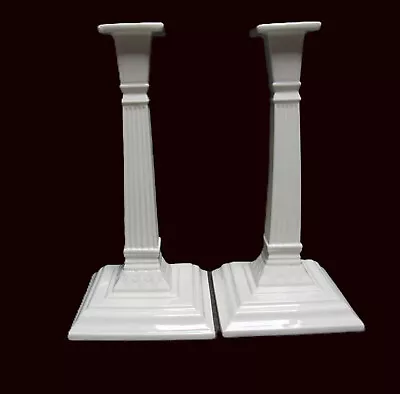 Buy Leeds Ware 2 Candlesticks 1980's  Leeds Council Version Small Chip Underneath  • 22.99£