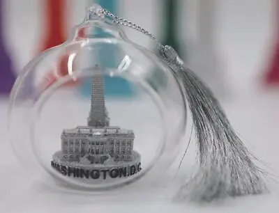 Buy Glass   Ornament Of  Washington Dc  Color Sliver   Keep Christmas Ornaments 3 • 13.93£