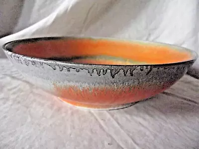 Buy Shelley Harmony Ware Orange Drip Glaze Large Bowl • 135£