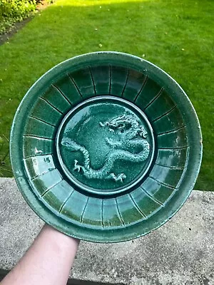 Buy Chinese Antique Porcelain Dish Plate Dragon Green Glaze Yuan Ming Dynasty • 10£