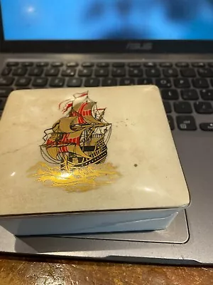 Buy Sandland Ware Butter Bowl/ Trinket Bowl With Sailing Galleon On Top BICC • 8£