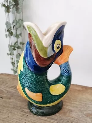 Buy Dartmouth Devon Pottery Fish Glug Jug Vase Ceramic • 45£