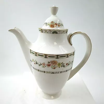 Buy Royal Doulton Mosaic Garden TC1120 Floral Coffee Pot W/Gilt Detailing Fine China • 10£