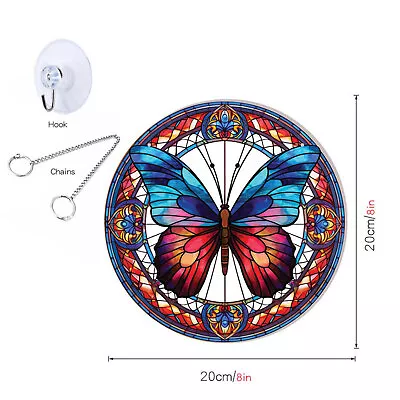 Buy Hummingbird Suncatcher Stained Glass Window Hanging Acrylic Bird Art Decoration • 8.68£