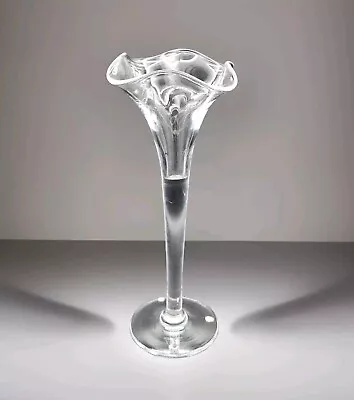 Buy ORREFORS Anne Nilsson Signed Numbered Clear Art Glass Chanterelle Vase 10½  • 36.35£