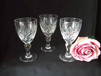 Buy 3 X Vintage  Crystal  Sherry / Liqueur Glasses 11cm • 5.99£
