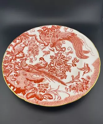 Buy Royal Crown Derby Red Aves 10 1/2  Inch Dinner Plate 1978 • 34.99£