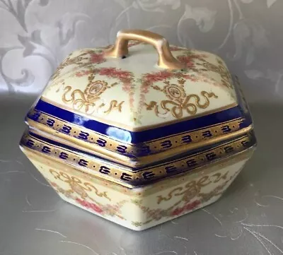Buy Antique Adderleys Ltd Ruskin Design Hexagonal China Jam Sweets Trinket Dish&Lid • 29£