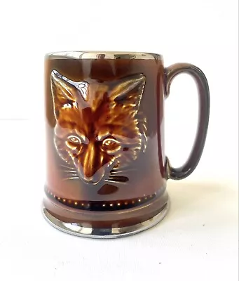Buy SylvaC. Pottery. Dark Brown. Gilt Edged.  Fox Mug/ Tankard.  No. 3273. 1960’s. • 8.95£