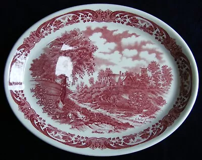 Buy Grindley Red & White Plate Glebe Farm From Scenes After Constable - 28.5 X 22cm • 7.15£