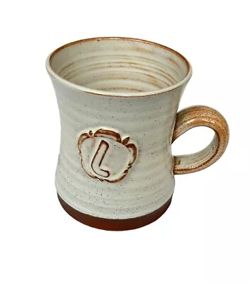 Buy York Rose Studio Pottery Hand Thrown Mug 'L’ Letter Grey/Brown Coffee Cup Signed • 9.97£