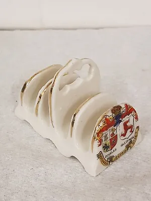 Buy Antique Gemma Crested Ware Miniature Toast Rack  - Douglas, Isle Of Man • 8£