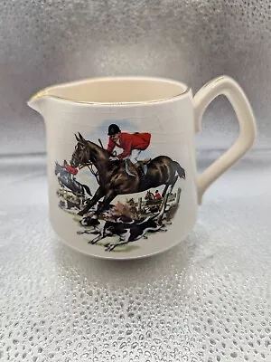 Buy Vintage Sadler Pottery Milk / Creamer Jug Fox Hunt Scene  • 11£