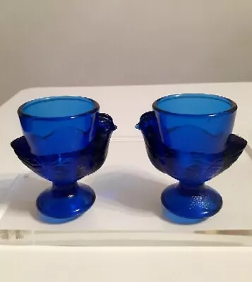 Buy RARE Vintage!🔥Art Deco French Egg Coddler Cobalt Blue Glass~Hen Egg Coddlers~  • 28.99£