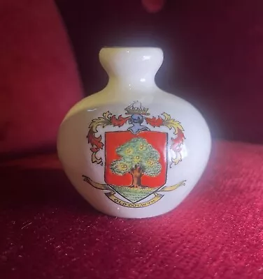 Buy Carlton China Ware Crested Pot Jar Old Colwyn Wales Coat Of Arms • 3.99£