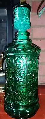 Buy Green Empoli Italian Glass Decanter/Bottle With Stopper • 26.50£
