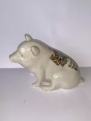 Buy Vintage Carlton China Crested China Sitting Pig. Belfast Crest. VGC. • 6.99£