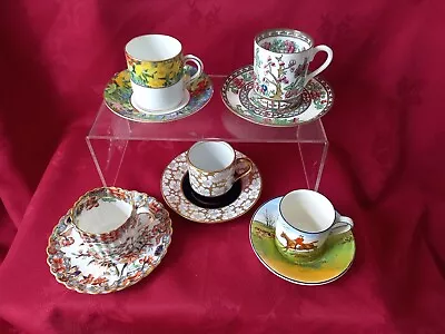 Buy 5 Vintage Bone China Coffee Can Cups & Saucers Coalport Crown Ducal Paragon  • 22£