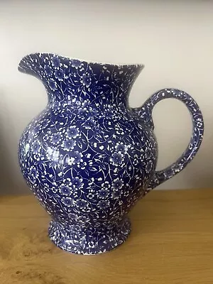 Buy Vintage Burleigh - Blue Calico - Large Jug 22cms Tall • 45£