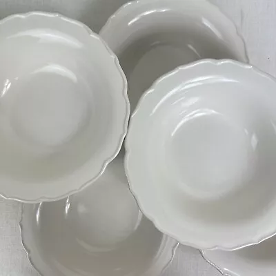 Buy The Pioneer Woman Linen White 8” Soup Cereal Salad Bowls Scalloped Rim Set Of 6 • 37.27£