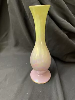 Buy Royal Winton Art-Pottery Pink & Yellow Vase With Varying Tone 20cm - VGC • 2.99£