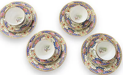 Buy Antique Shelley Bone China OLD SEVRES 4 Trio's - Salad Cup Saucer 10678 • 232.98£