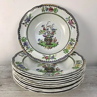 Buy Copeland Spode Old Bow - Rimmed Pasta Soup Bowls - 10” - 8 Available • 7.99£