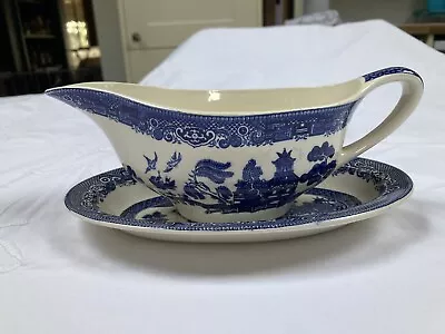Buy Willow Johnson Bros England Gravy Bowl And Plate No Chips • 50£