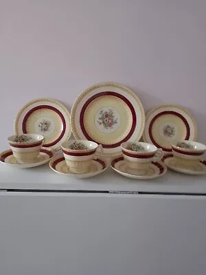 Buy Wood's Ware Buckingham Cups Saucers.And Plates • 15£