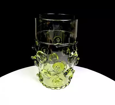 Buy J.E.F. Glass Bohemian Novy Bor Berkemeyer Style Glass With Pruntz 6.5  Vase 1960 • 76.87£