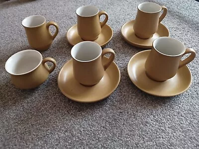 Buy Denby Ode Earthenware 4 X Coffee Cup & Saucers + Spare Tea & Coffee Cups • 12£