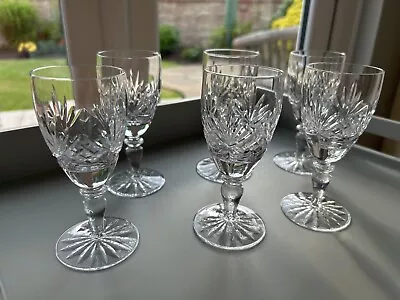 Buy Edinburgh Crystal 'Stirling' Pattern Wine Glasses X 6 • 24£