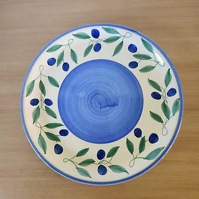 Buy Lynns Olive Dinner Plate 10 1/2  Yellow Blue Venetian • 8.34£