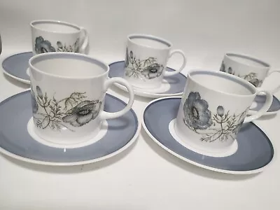Buy Wedgewood Susie Cooper Glen Mist Small Cup & Saucer Set, 5 Cups & 5 Saucers • 32£