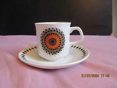 Buy Vintage J & G Meakin Studio Inca Pattern   Tea  Cup  & Saucer • 1.50£