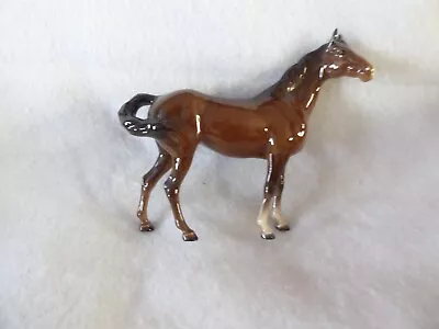 Buy Beswick Swish Tail Horse Rare Vintage Version One Brown Gloss Model No. 1182 Vgc • 35£