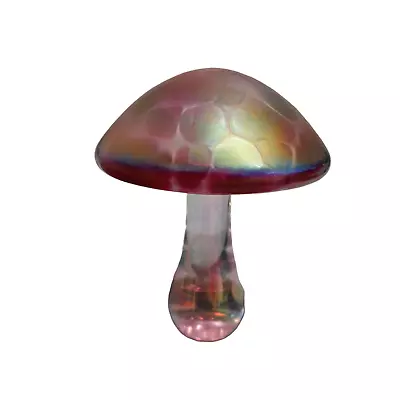 Buy Heron Glass? Mushroom / Toadstool Pink Iridescent 6.5Cm • 9.99£