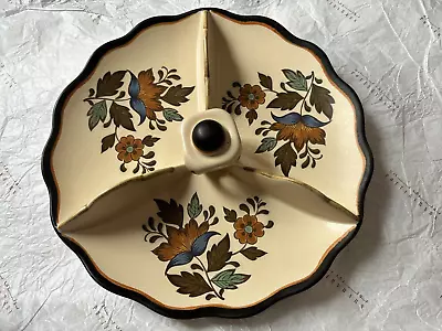 Buy Flora Gouda Plateel Holland Handwerk Art Pottery Divided Hors Devours Bowl Dish • 28.95£