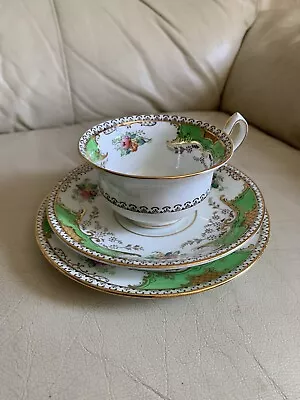 Buy Original Vintage Kenmare Fenton England Trio Tea Set, Green,  Bone China 🤩 • 14£