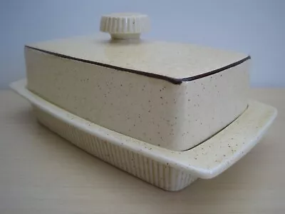 Buy 1970s Vintage Retro Poole Pottery Broadstone Butter Dish • 22£