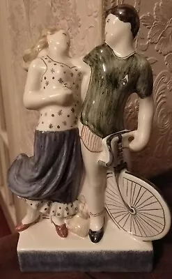 Buy Rye Pottery Collection The Lovers Young Love 2000 Couple With Bicycle  • 49£