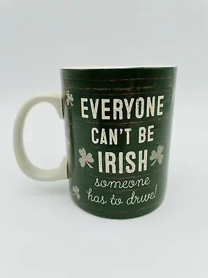 Buy Primitives By Kathy Rustic Irish Shamrock Mug 20 Oz Green Slat Wood Design • 8.34£