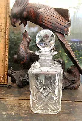 Buy Antique Lead Crystal Whiskey Decanter Gloriously Cut 2 Kilos Perfect Condition • 65£