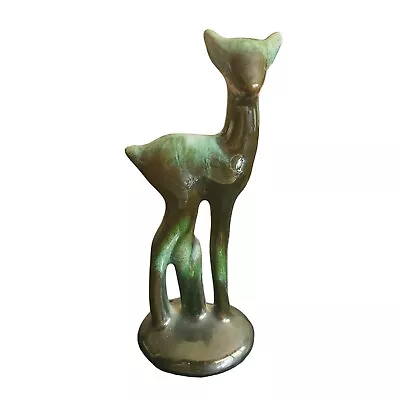 Buy Vintage Blue Mountain Pottery Fawn Deer Standing Figurine Green Teal Canada 5  • 13.98£