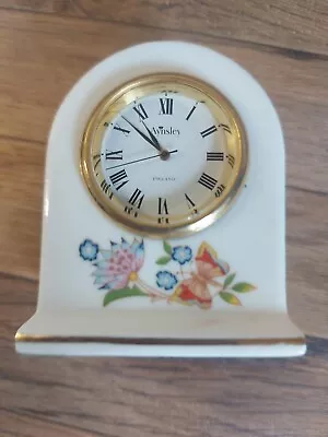 Buy AYNSLEY COTTAGE GARDEN FLORAL SMALL ARCHED MANTEL CLOCK. Excellent. Nor Tested. • 0.99£