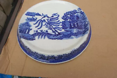 Buy Antique Blue & White Willow Pattern Teapot Stand • 10£
