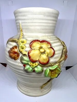 Buy Vintage Vase Designed By Clarice Cliff Newport Pottery Bright Floral Style 912 • 32£